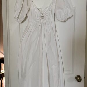 Abercrombie & Fitch White Midi Dress